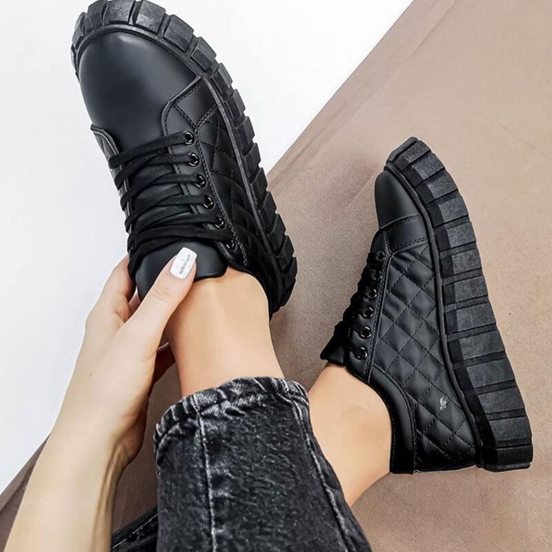 

Lace Up Front Casual Shoes, Black
