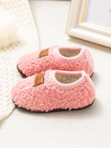 女孩字母貼布家居拖鞋 - 粉色 - 查看 2