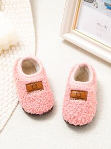 女孩字母貼布家居拖鞋 - 粉色 - 查看 3