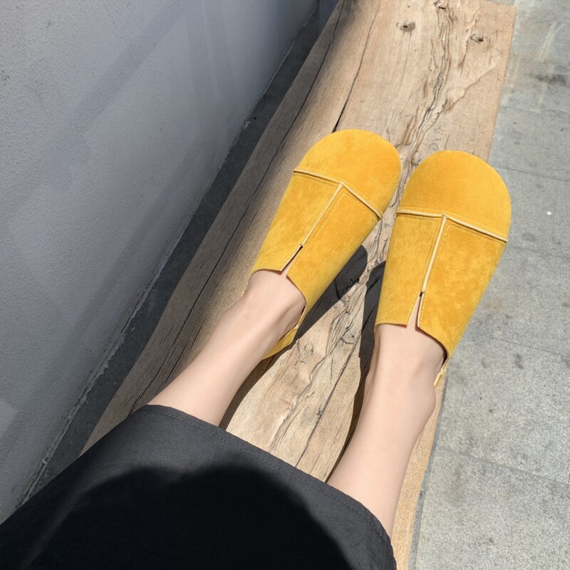 

Minimalist Slip On Flats, Yellow