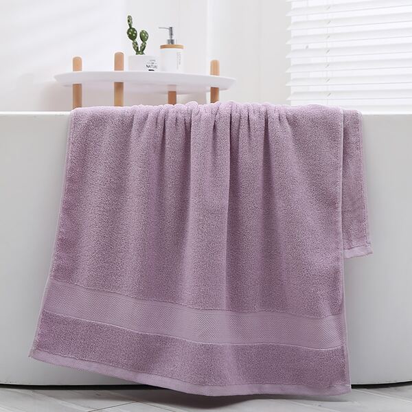 

1pc Minimalist Bath Towel, Purple