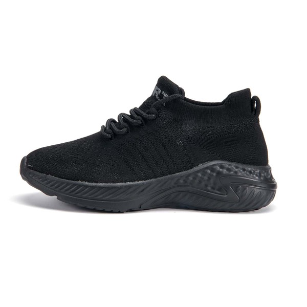 

Letter Graphic Breathable Running Shoes, Black