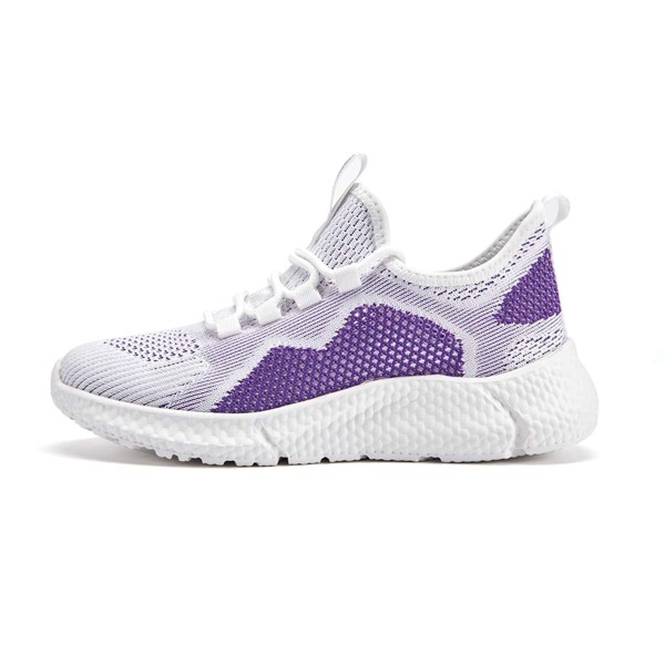 

Colorblock Breathable Running Shoes, Purple