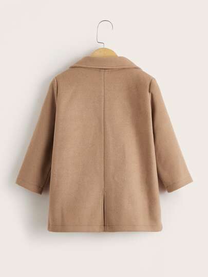 SHEIN Young Boy Lapel Collar Overcoat