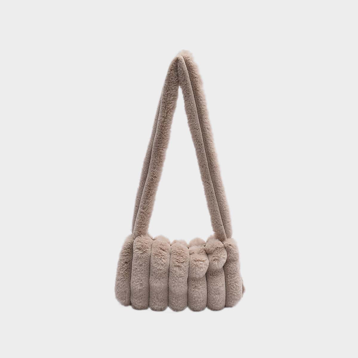 

Fluffy Shoulder Bag, Khaki