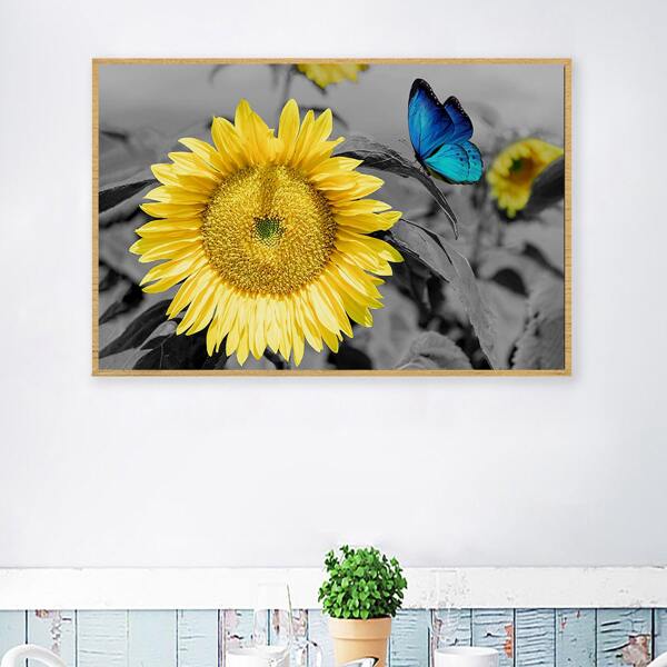 

Sunflower Print Unframed Painting, Multicolor