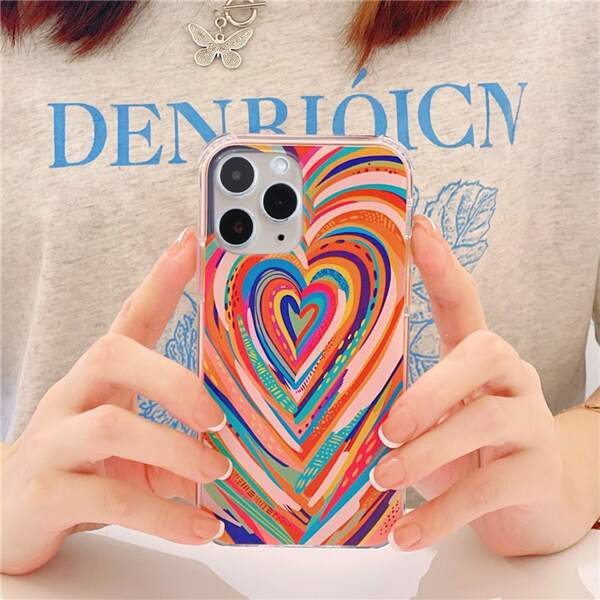 

Heart Pattern Phone Case, Multicolor