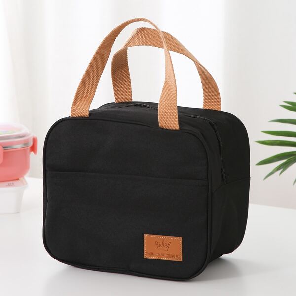 

1pc Portable Lunch Bag, Black