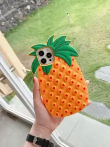 Pineapple Shaped Phone Case - Orange - View 1