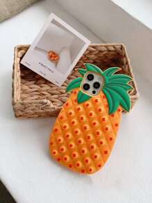 Pineapple Shaped Phone Case - Orange - View 2