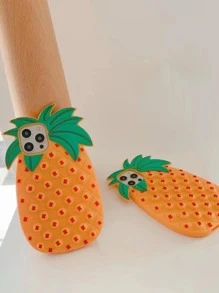 Pineapple Shaped Phone Case - Orange - View 3