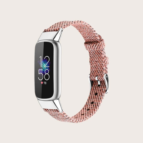 

Холщовый ремешок для часов для Fitbit Luxe, Нежний розовый