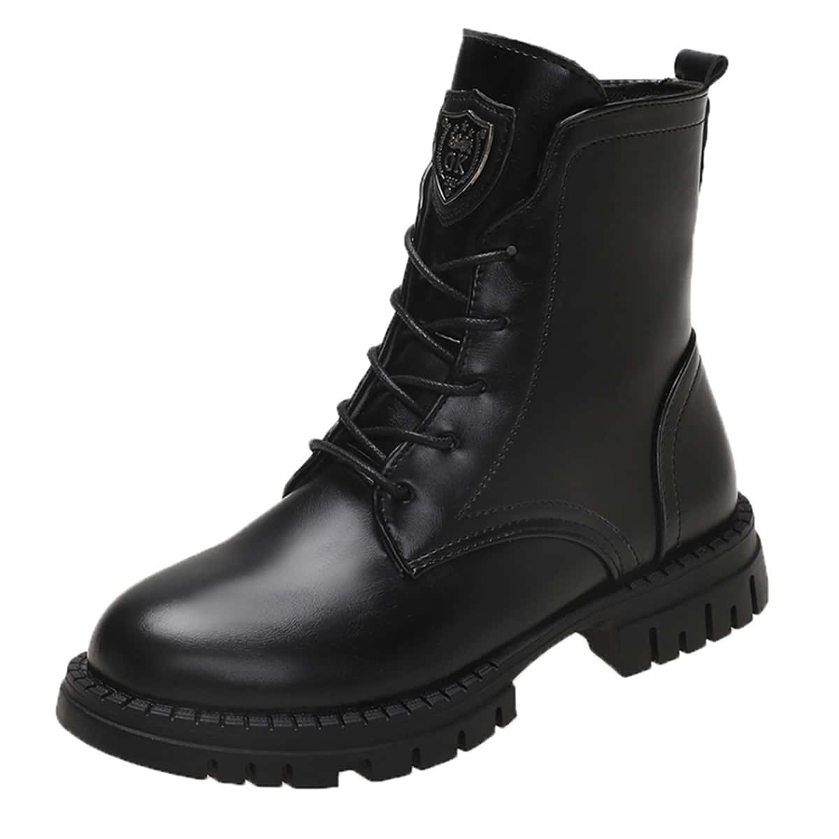 

Lace Up Front Boots, Black