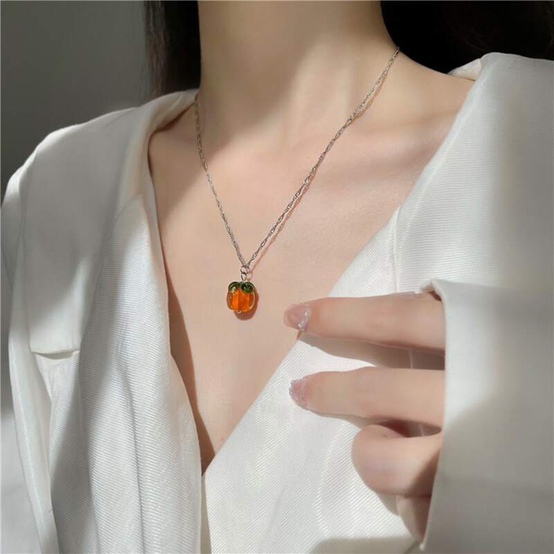 

Persimmon Decor Chain Necklace, Silver