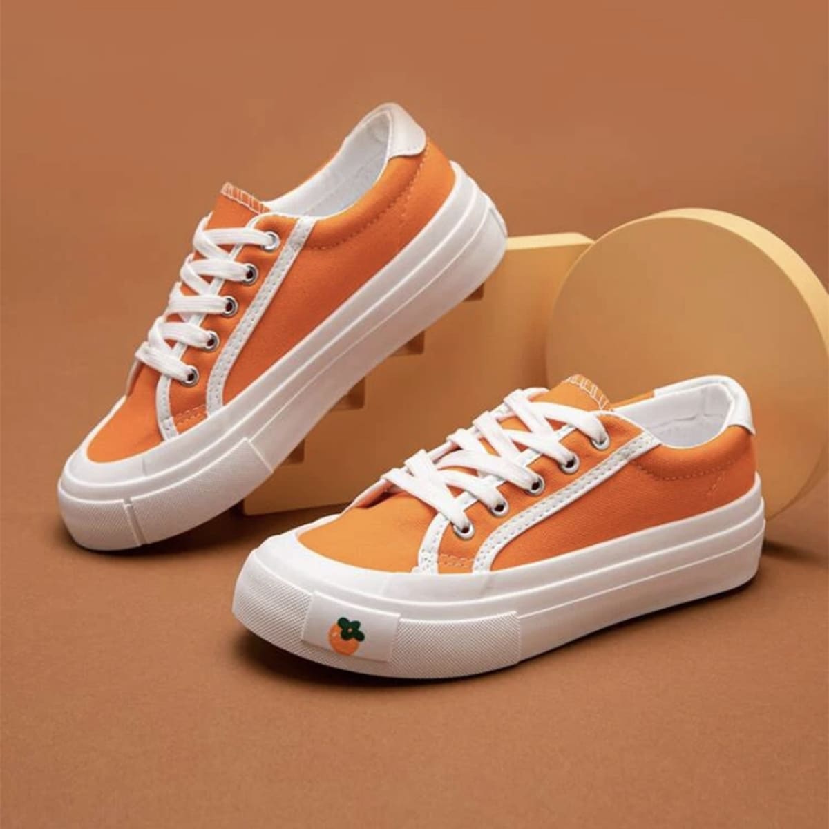 

Lace Up Front Canvas Shoes, Orange