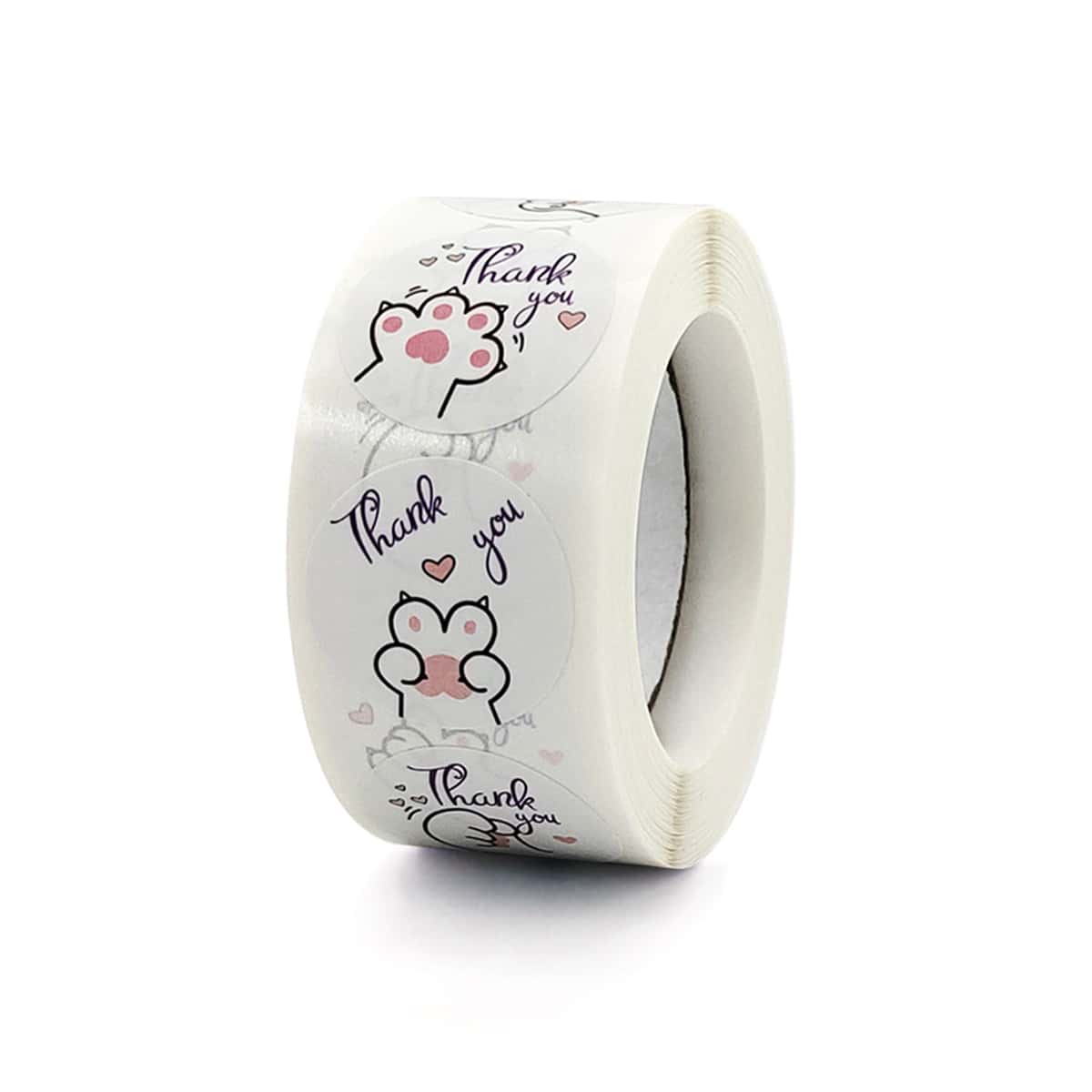 

1roll Cat Paw Print Sticker, Multicolor