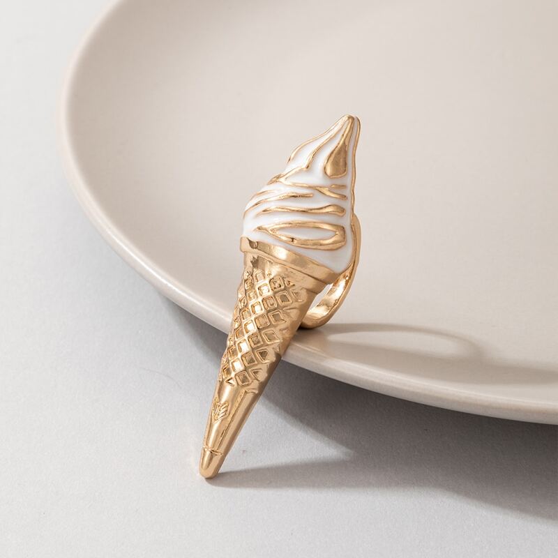 

Ice Cream Decor Ring, Gold