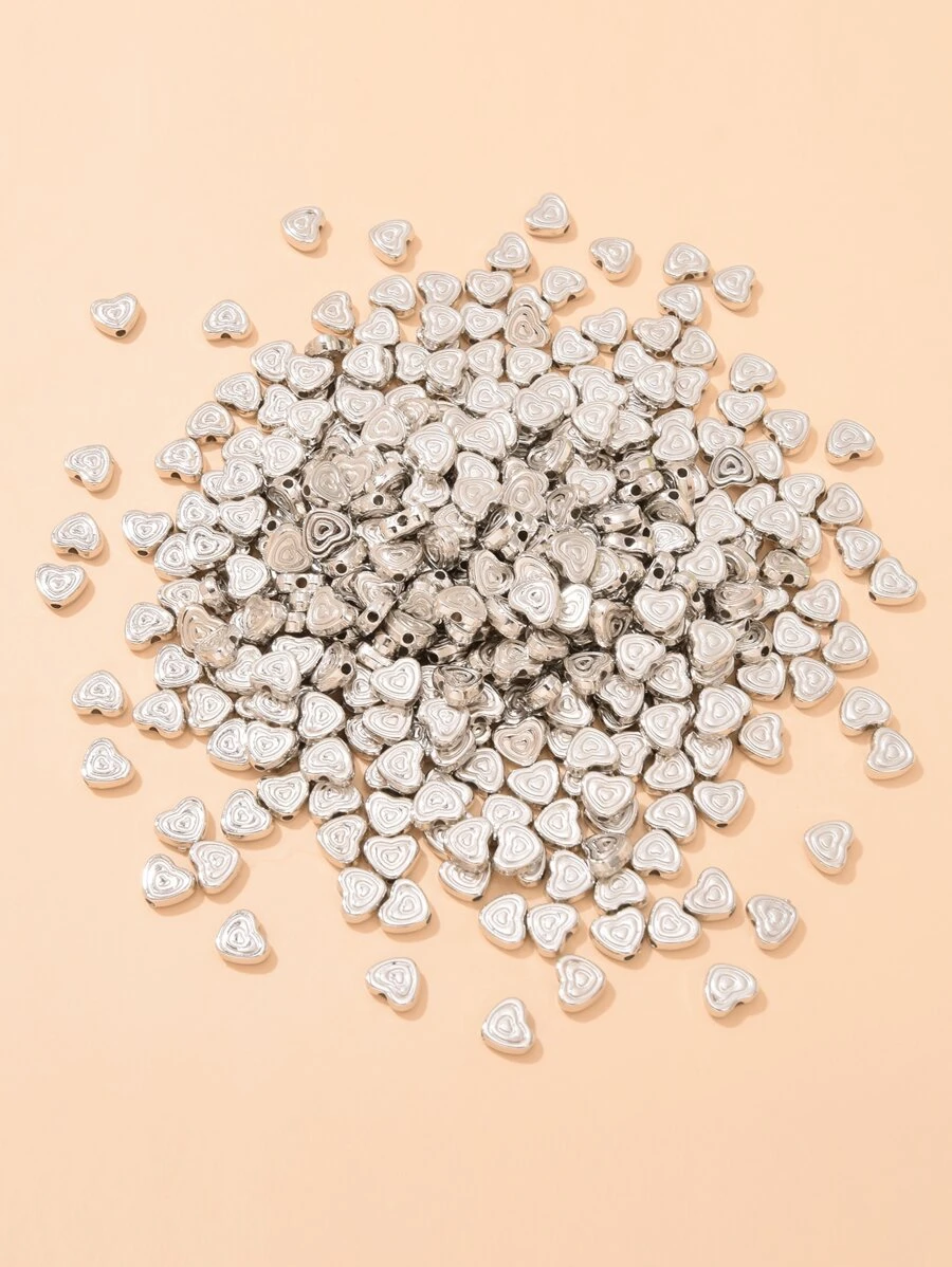 200入組心釘珠DIY首飾配件 - 銀色 - 查看 1