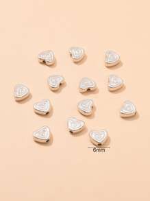 200入組心釘珠DIY首飾配件 - 銀色 - 查看 3