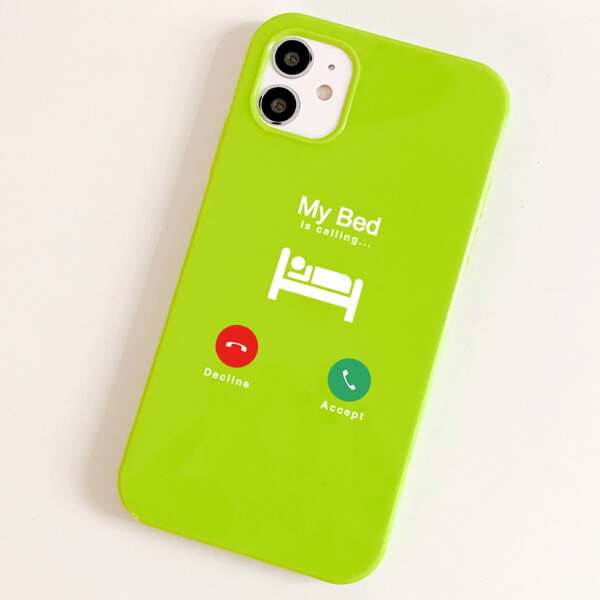 

Neon Lime Graphic Phone Case, Multicolor