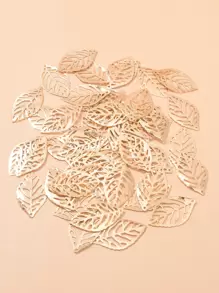 50pcs Leaf DIY Pendant - Yellow Gold - View 1