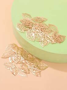 50pcs Leaf DIY Pendant - Yellow Gold - View 2