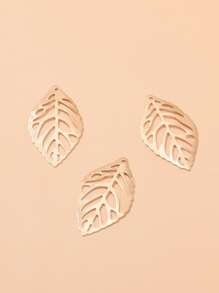 50pcs Leaf DIY Pendant - Yellow Gold - View 4