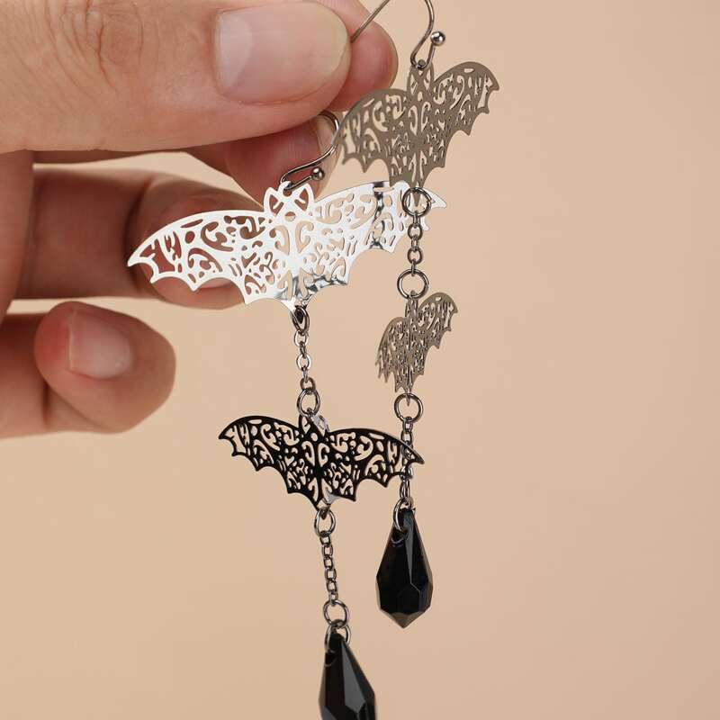 

Hollow Out Design Earrings, Black