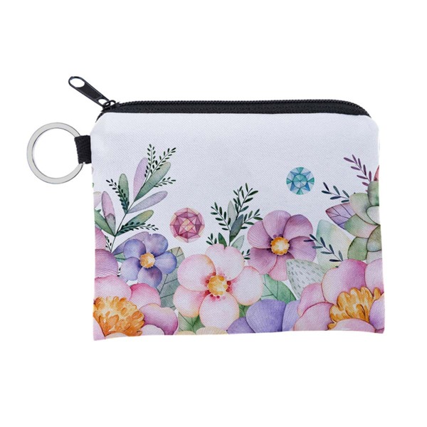 

Floral Graphic Coin Case, Multicolor