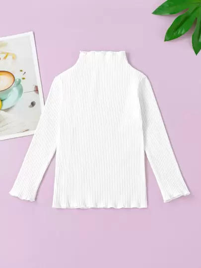 Elladie kids T-shirt med Krüskanter och Stående Krage