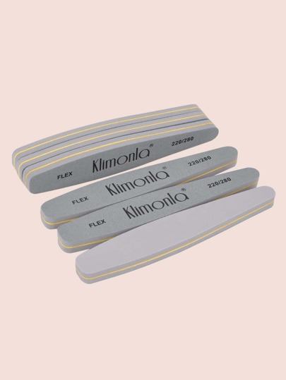 klimonla 5pcs Double-Sided Gray Nail Buffer Sanding Block Files Sponge Nail Polisher Professional Manicure Tools For Acrylic Nails Care For Optimum Natural Nail Care