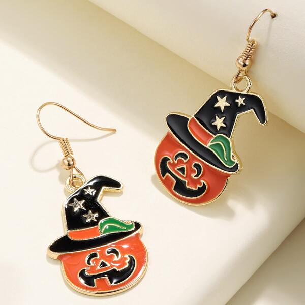 

Halloween Pumpkin Earrings, Multicolor