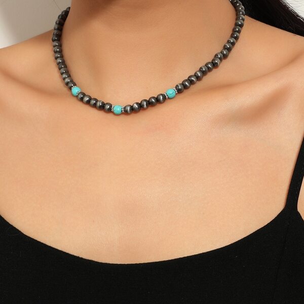 

Round Beaded Necklace, Multicolor