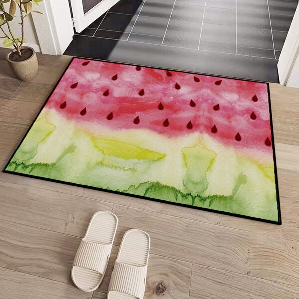 

Watermelon Print Floor Mat, Multicolor