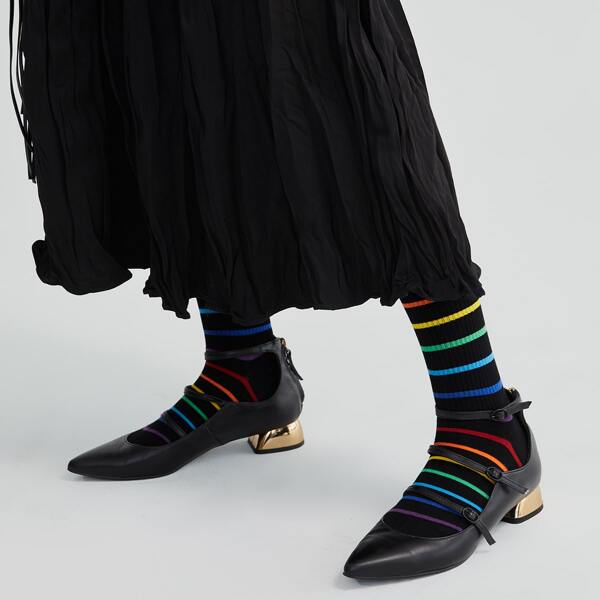 

Striped Crew Socks, Multicolor