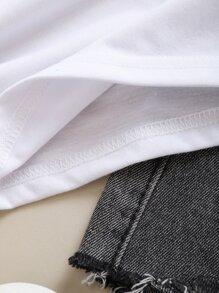 Camiseta de colores con estampado de corazón - Blanco - Ver 4