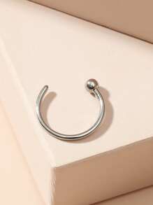 不銹鋼鼻環 - 銀色 - 查看 2