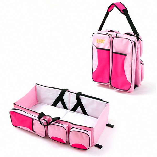 

1pc Portable Diaper Bag, Pink