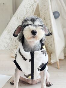 雛菊圖案寵物夾克 - 彩色 - 查看 3