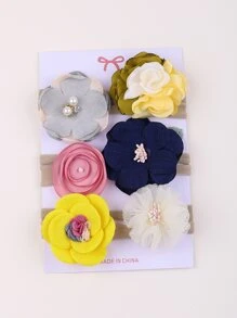 Băng đô trang trí hoa 6 mảnh cho bé - Nhiều màu - Xem 1