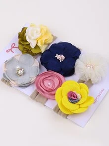 Băng đô trang trí hoa 6 mảnh cho bé - Nhiều màu - Xem 3