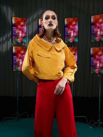 Amiko Women Jackets Guziki Kieszeń Suwak Równy Codzienny