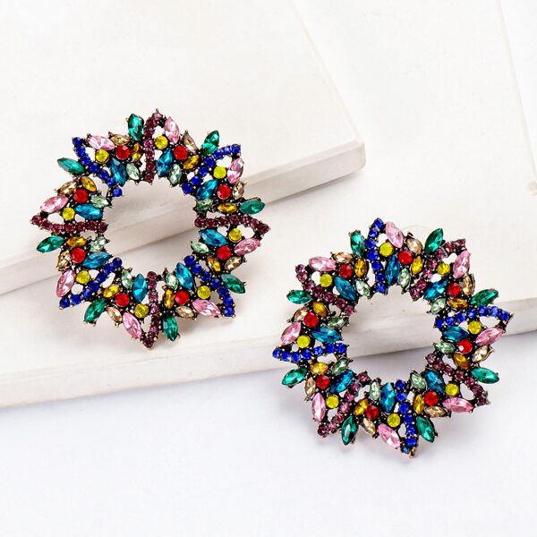 

Rhinestone Decor Drop Earrings, Multicolor