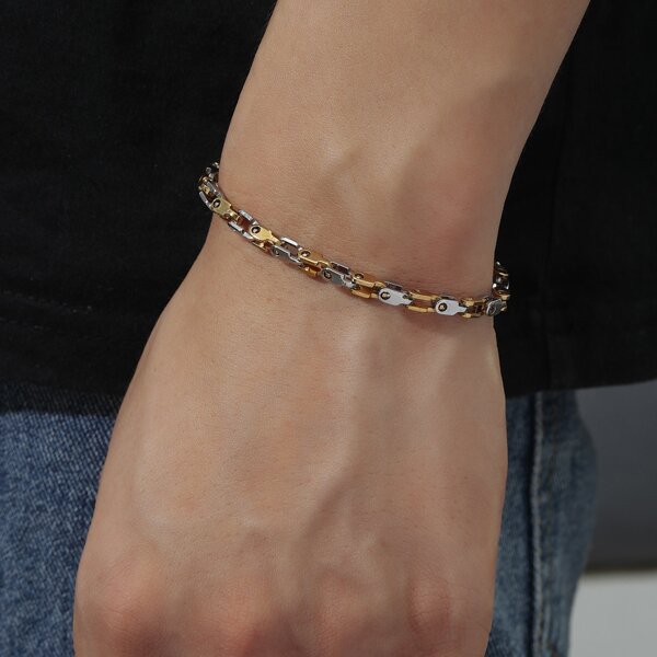

Men Two Tone Bracelet, Multicolor