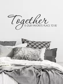 1 miếng dán tường hình chữ cái, nhãn dán, decal dán tường, decal vinyl trang trí nhà cửa, vật dụng trang trí mùa xuân làm mới ngôi nhà của bạn, nhãn dán trang trí lễ hội quà tặng sinh nhật tốt nghiệp - màu đen - Xem 1