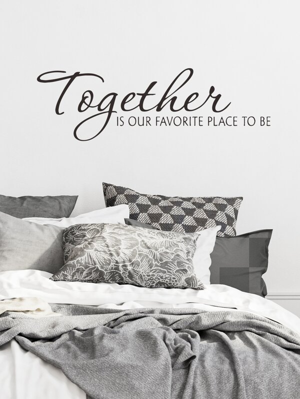 1pc Letter Graphic Wall Sticker, Stickers, Wall Decal, Vinly Decal For Home Decorations, Spring Decoration Items Refresh Your Home, Festival Decoration Stickers Gifts Birthday Graduation