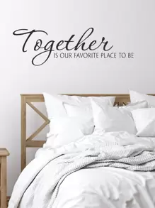 1 miếng dán tường hình chữ cái, nhãn dán, decal dán tường, decal vinyl trang trí nhà cửa, vật dụng trang trí mùa xuân làm mới ngôi nhà của bạn, nhãn dán trang trí lễ hội quà tặng sinh nhật tốt nghiệp - màu đen - Xem 2