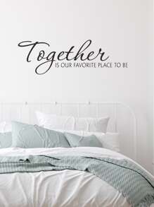 1 miếng dán tường hình chữ cái, nhãn dán, decal dán tường, decal vinyl trang trí nhà cửa, vật dụng trang trí mùa xuân làm mới ngôi nhà của bạn, nhãn dán trang trí lễ hội quà tặng sinh nhật tốt nghiệp - màu đen - Xem 5