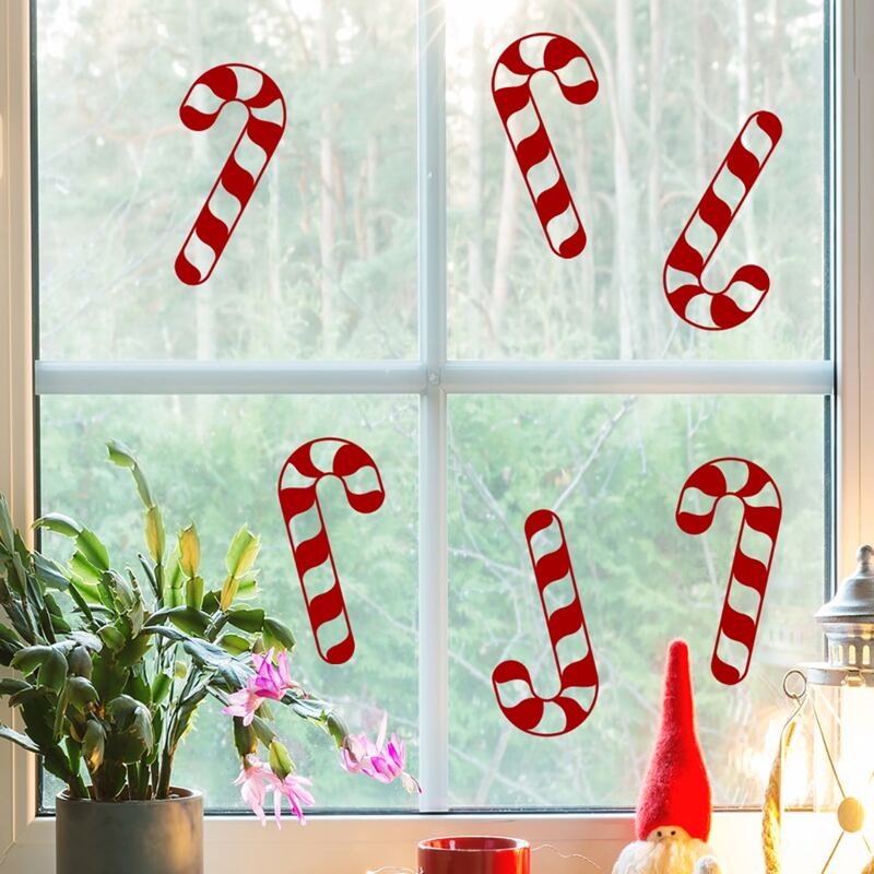 

1pc Candy Pattern Wall Sticker, Red