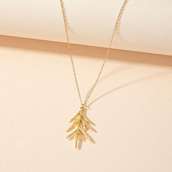 

Tree Charm Necklace, Gold